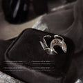 Silver Tone Abstract Twisted Open Adjustable Statement Ring view 6