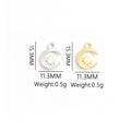 Crystal Crescent Moon and Star Celestial Charm for Jewelry Making view 5