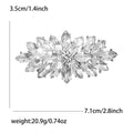 Crystal Cluster Bar Brooch In 2 Styles With Polished Metal And Decorative Details view 6