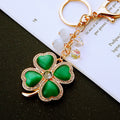 Moonstone Clover Keychains with Fortune Cords and Loose Heart Loops view 6