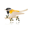 Colorful Enamel Bird on Branch Brooch in Two Styles view 5