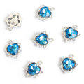 Faceted Heart Crystal Metal Jewelry Charms, 22 Colorways view 9