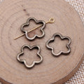 Open Flower Outline Beads in Seven Metal Color Finishes view 3