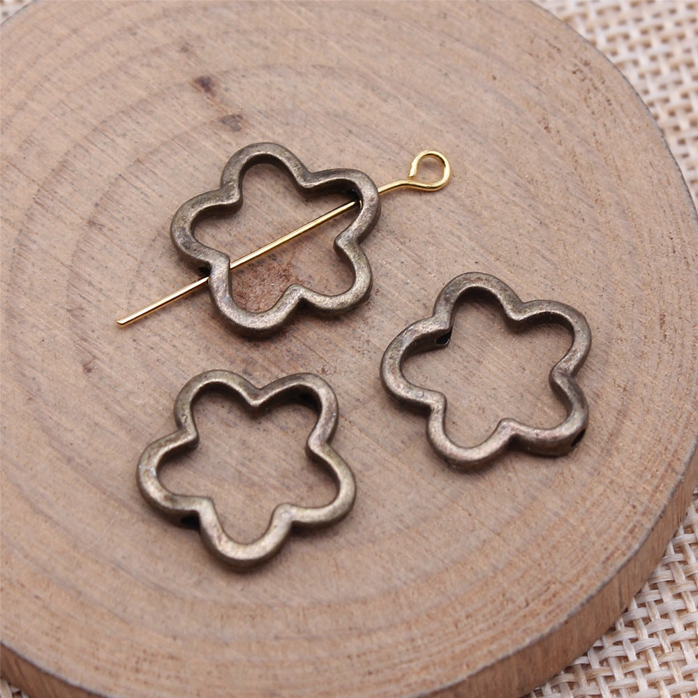 16x16mm 0.8g Multicolor Zinc Alloy Flower Loose Metal Beads for DIY Bracelet Necklace Making