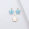 Five Petal Enamel Flower Charms in Five Bright Colors view 4