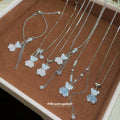 Silver Bear Crystal Pearl Pendant Necklaces And Bracelet view 4