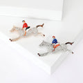 Crystal Horse and Rider Brooch In 2 Color Variants view 1