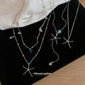 Silver Tone Starfish Pendant Necklaces in Three Designs view 2