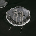 Silver Star Moon and Long Chain Asymmetrical Ear Clips view 3
