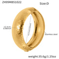 Wide Textured Hinged Bangles in Five Gold Tone Patterns view 10