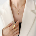 Melting Heart Pendant Necklace Pink Or Green Crystal Stones view 1