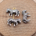 Antique Silver Striped Zebra Shaped Small Hole Metal Bead view 2