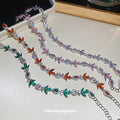 Leaf Crystal Tennis Bracelet In Multicolor Designs view 4