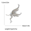 Flying Fairy Rhinestone Brooch in Gold or Silver Decorative Lapel Pin view 6