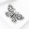 Crystal Butterfly Brooch with Two Colorful Wing Designs view 4