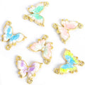 Polished Gold Silver Butterfly Alloy Charms in 12 Styles view 5