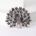 Large Crystal Peacock Brooch In Four Color Designs view 5