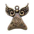 Heart Motif Angel Charms in 2 Metal Finishes for Jewelry Making view 5