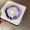 Thirteen Mixed Purple Bead Chip Clear Ring And Charm Bracelets view 10
