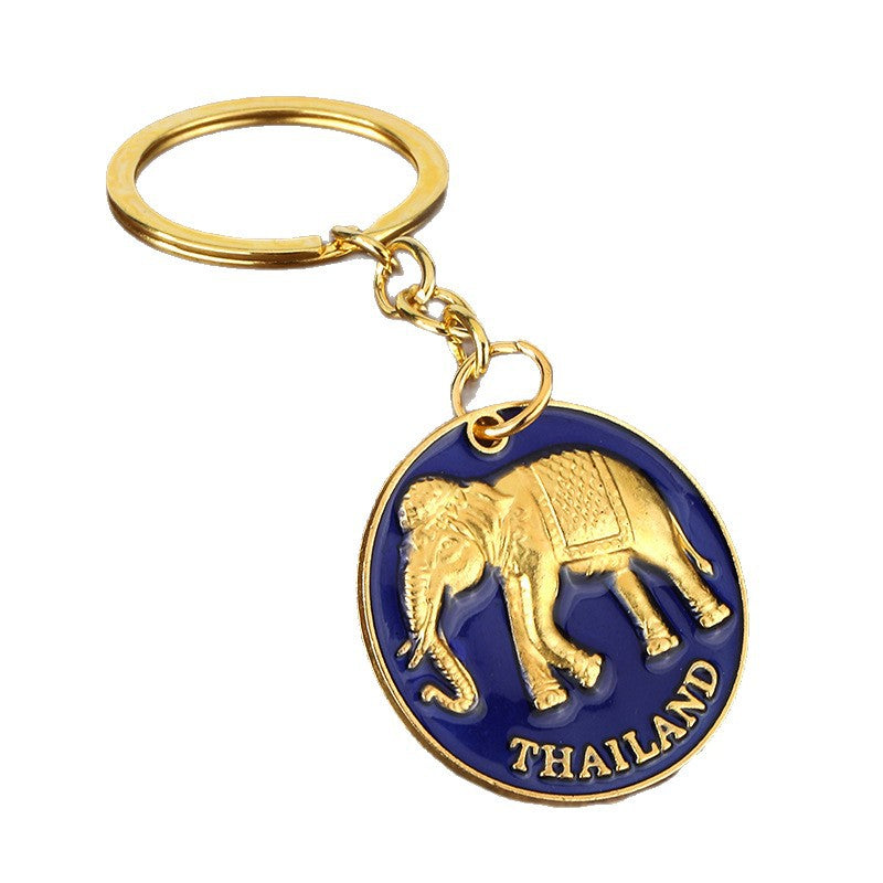 3D Elephant Zinc Alloy Car Keychain Gift Pendant