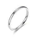 Thin Smooth Band Ring Gold Rose Silver Black Tones Sizes 6-10 view 5