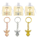 Angel Wing Keychain in Gold, Silver and Rose Gold Tones view 8