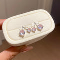 Crystal Cherry Drop Stud Earrings in Three Colors Decorative Jewelry Accessory view 6