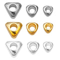 Triangular Metal Spacer Beads in Three Sizes and Three Finishes view 5