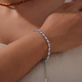 Baguette Zircon Tennis Necklace Bracelet Set Metal view 8
