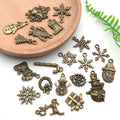Gold-Tone Christmas Tree and Snowflake Metal Charms with 26 Listed Options view 3