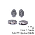 Spiral Oval Metal Spacer Beads Components for Jewelry Making view 3