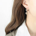 Heart Charm Huggie Hoop Earrings Gold Or Steel Finish view 7