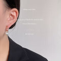 Gold Red Crystal Flower Drop Earrings Baroque Pearl Pendants view 3