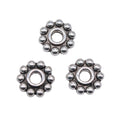 Beaded Wreath Metal Spacer Beads in Three Vintage Finishes view 3