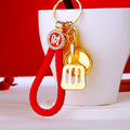 Jeweled Gold Spatula and Frying Pan Kitchen Utensil Keychain view 4