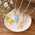 Colorful Beaded Starfish Pendant Long Cord Necklaces view 2