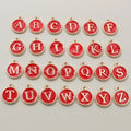 Round Enamel Alphabet Charms A to Z in Seven Color Sets view 8