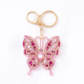 Rhinestone Hollow Butterfly Keychain Gold Metal Four Colors view 5