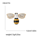 Crystal Wing Bee Brooch With Pearl Body and Striped Abdomen view 5