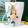 Pearl Goldfish Keychains in Five Colors with Braided and Plain Loops view 2