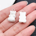 White Heart and Star Glossy Charms with 39 Listed Options view 6