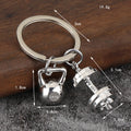 24KG Kettlebell And Plate Dumbbell Metal Keychain, Four Finishes view 2
