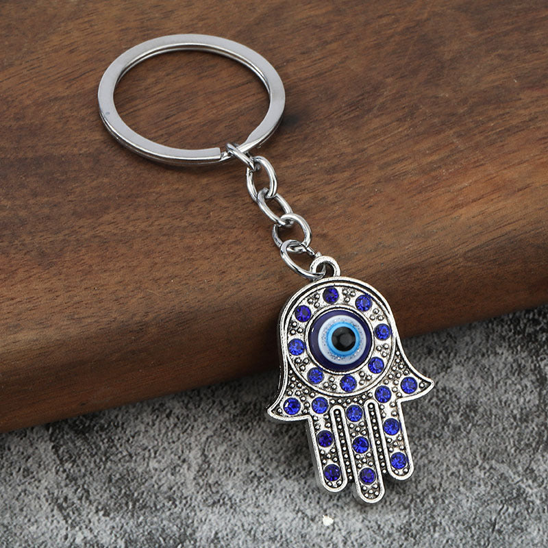 Vintage Rhinestone Animal and Hamsa Keychain Charms for Bags