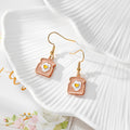 Enamel Food Dangle Earrings Gold Hooks Cake Beer Drumstick 7 Styles view 10