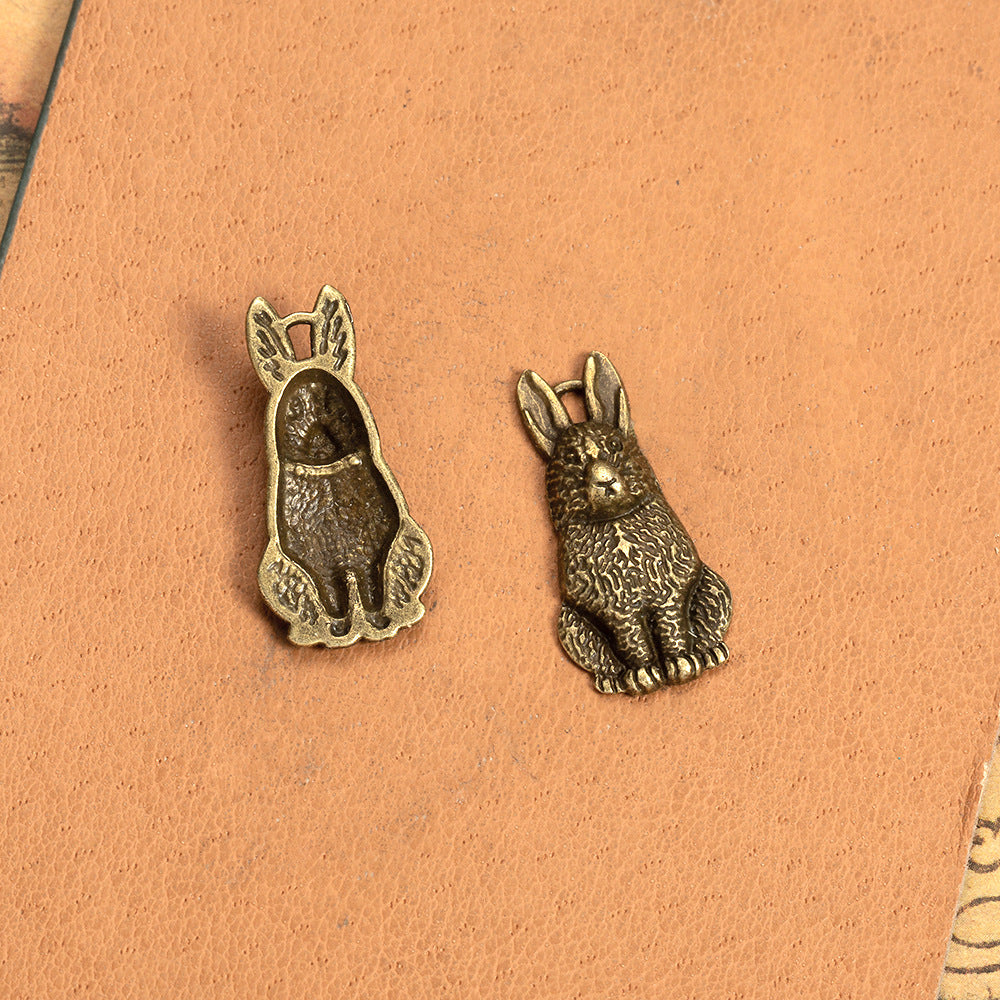 Vintage Rabbit Alloy Charm Pendant 26x18mm