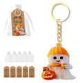 Halloween Ghost Orange Beanie Pumpkin Acrylic Keychain view 3