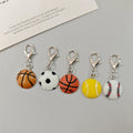 Mini Sports Ball Lobster-Clasp Charms in Five Designs view 4