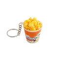 Miniature Popcorn Bucket Food Model Split Ring Keychain view 5