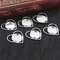 Heart Shaped Earring Bezel Settings in Two Metal Finishes view 3