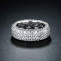 Multi-Row Pave Full Eternity Wide Ring In Three Metal Tones view 7